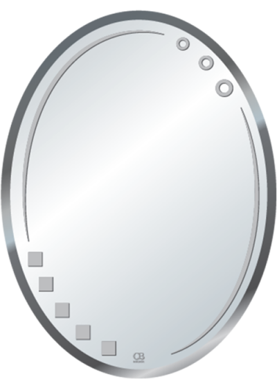 Gương soi phòng tắm Q510 do Hòa Bình Glass sản xuất và phân phối