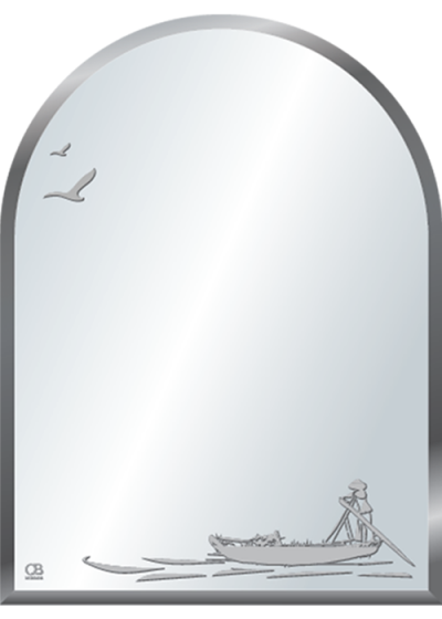 Gương soi phòng tắm Q516 do Hòa Bình Glass sản xuất và phân phối